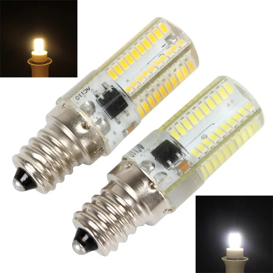 E12 затемнения 80 светодиодный 3014 SMD светильник силиконовый чехол с украшением в