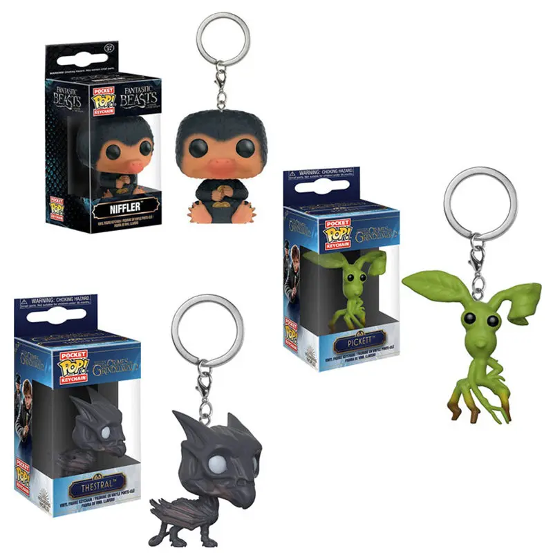 FUNKO POP Cartoon Niffler Pickett Thestral Карманный Брелок Виниловая фигурка Коллекция Модель