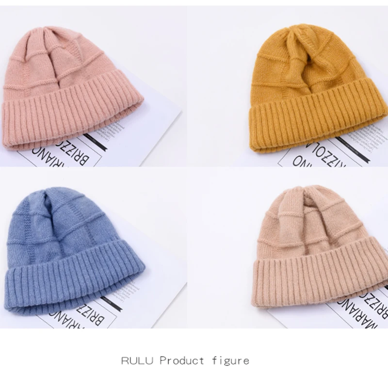 

VISROVER 10 colorsways acrylic hat waves pattern winter hat women knit cap skullies beanies warm bonnet female hat wholesales