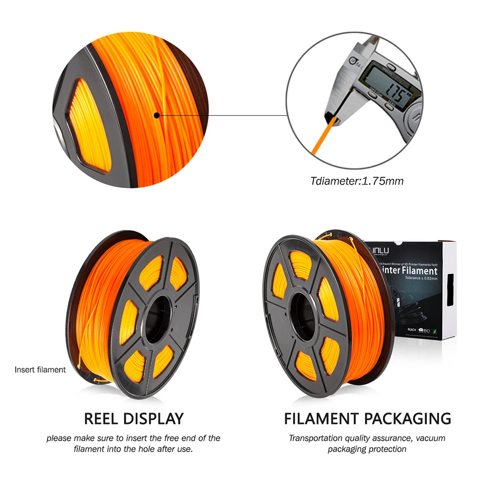 SUNLU 3D Printer Filament PLA 1.75MM 1KG Plastic PLA 3D Printing Material Children Scribble Pen Consumable