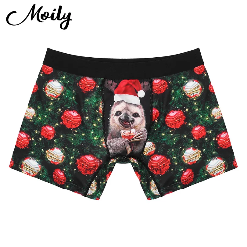 

Man Underwear Novelty Cute Cartoon Camel Printed Sissy Panties Wide Waistband Stretchy Christmas Holiday Boxer Shorts Underpants