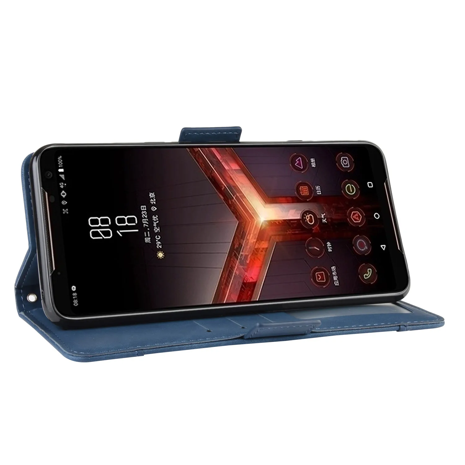Чехол для Asus ROG Phone II 2 кожаный кошелек премиум-класса чехол-книжка с несколькими