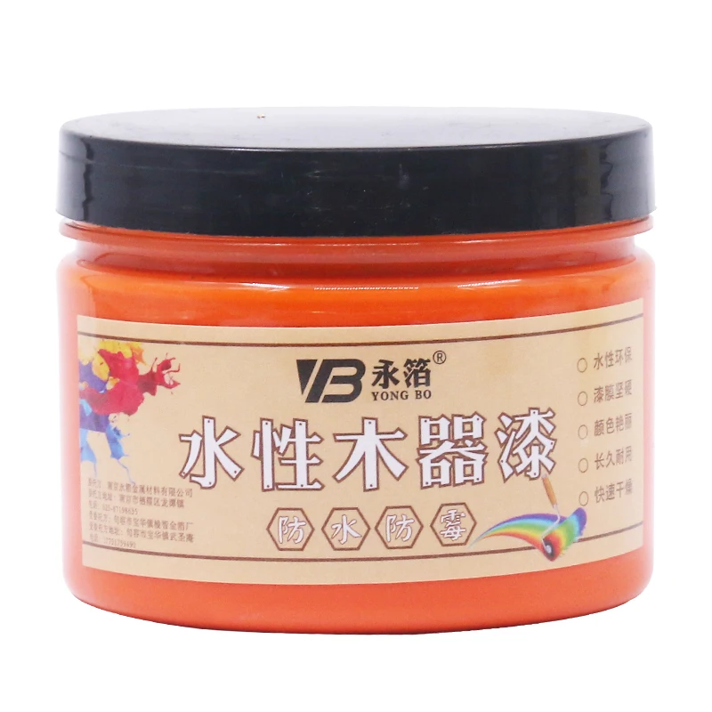 Оранжевая краска на водной основе для работы по дереву акриловый лак студентов