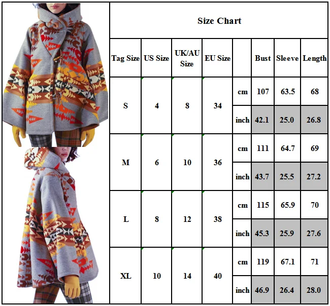 

Winter Coats for Women Wool Tunics Long Sleeve Floral Print Ladies Fluffy Coat High Neck Hooded Jacket Autumn Warm Outwear