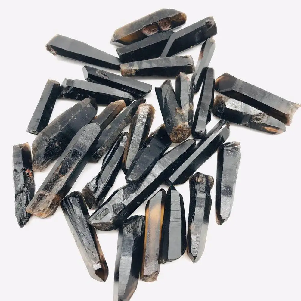 Натуральные черные дымчатые кварцевые кристаллы 200 г и лечебные камни для