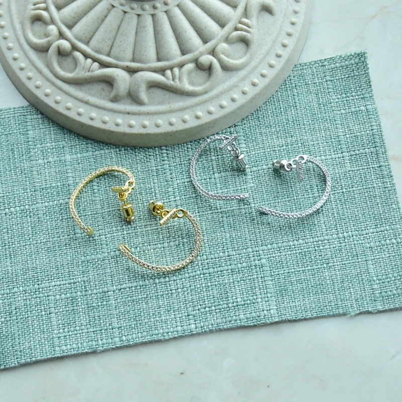 

European and American popular shiny jewelry female ear clip earrings retro line vintage ear hanging earrings exquisite earrings