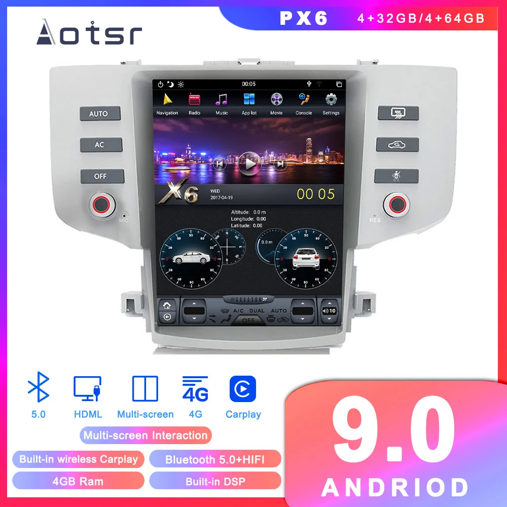 

Мультимедийный плеер Tesla style Android 9,0 для Toyota Reiz 2005-2009