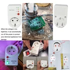 Электронный регулятор напряжения SVC, 220 В переменного тока, 3500 Вт, 2 круглых контакта, реле напряжения тока и пониженного напряжения защитное устройство предохранитель