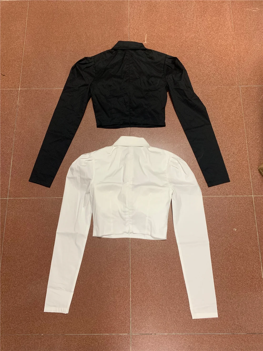 

Ocstrade Long Sleeve Shirts 2021 Summer New White Cut Out Shirts Woman Sexy Slim Crop Top Fashion Club T Shirt Outfits
