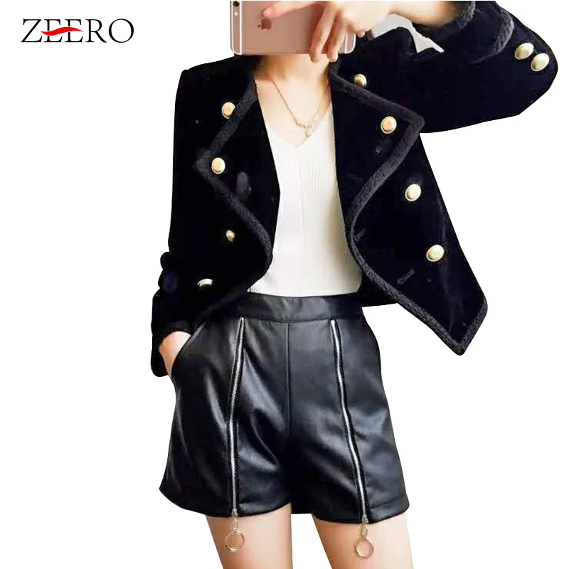 Женские шикарные ботинки черного цвета бархатное пальто утепленное с откладным