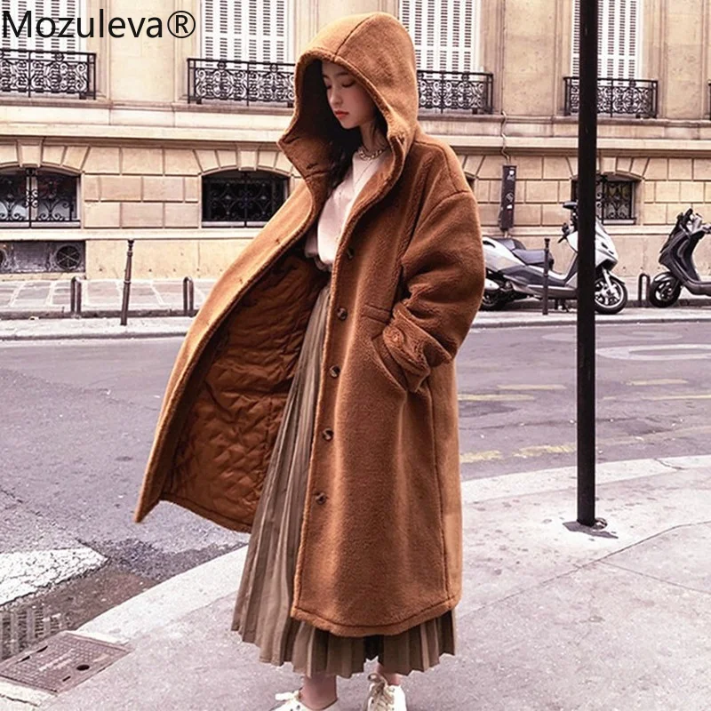 Женское длинное пальто из искусственного меха на осень/зиму | Женская одежда