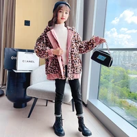 girls babys kids coat jacket outwear 2022 leopard thicken spring autumn cotton sport overcoat%c2%a0teenagers tracksuit sport childre