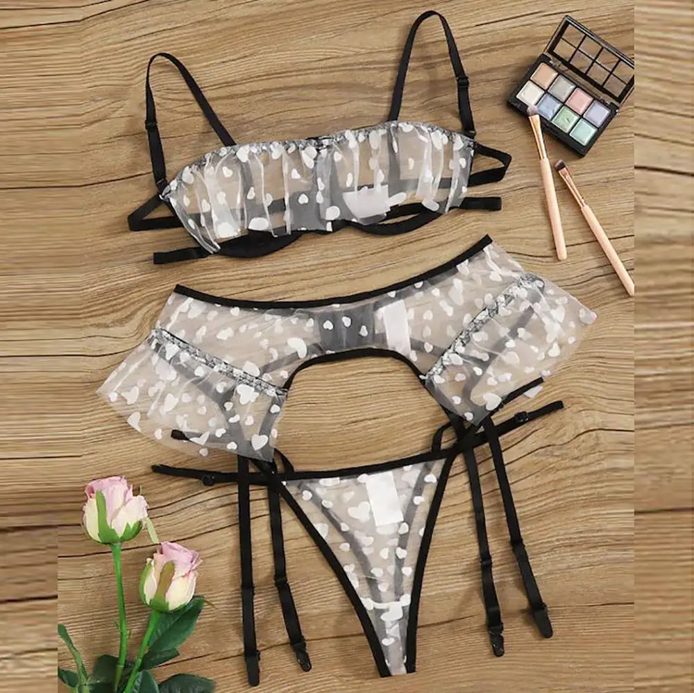 Сексуальный женский кружевной бюстгальтер трусы комплект нижнего белья модный