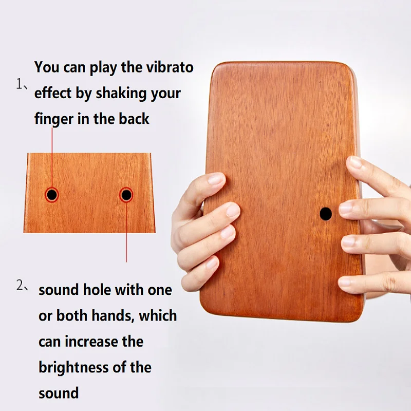 Калимба с 17 клавишами комплект молотков портативное пианино из красного дерева