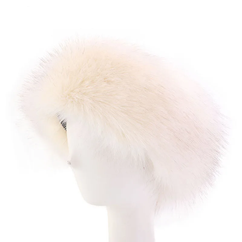 Зимняя женская и мужская пушистая повязка для волос русские шапки утепленные уши