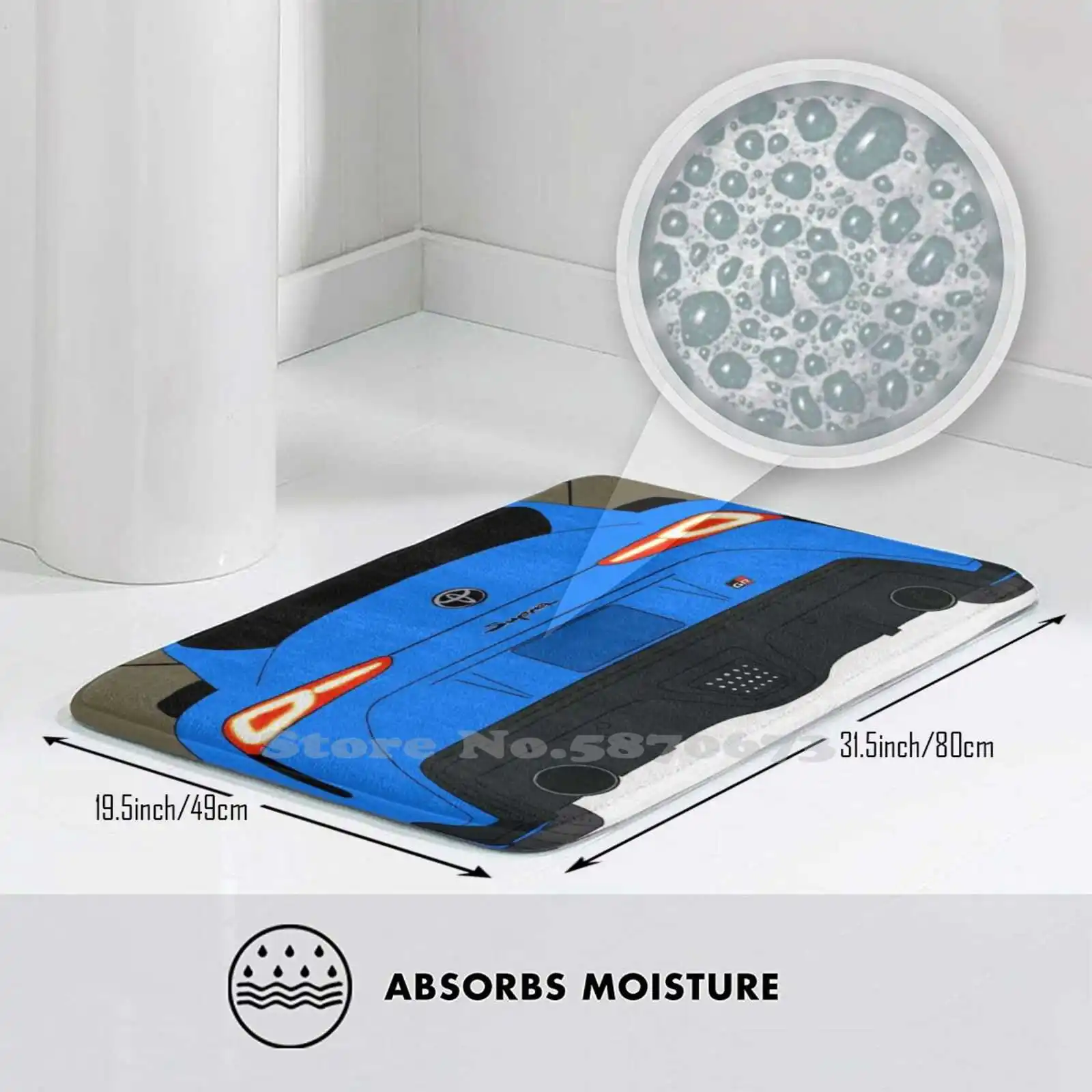 Toyota Supra 3D бытовые товары коврик для ног Греция синий Япония Германия США Техас