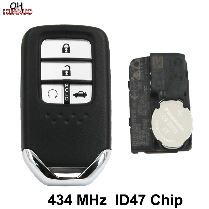 Четырёхкнопочный флуоресцентный 434 МГц с 47 чипом для Honda Civic 2015 2016|chip honda civic|chip