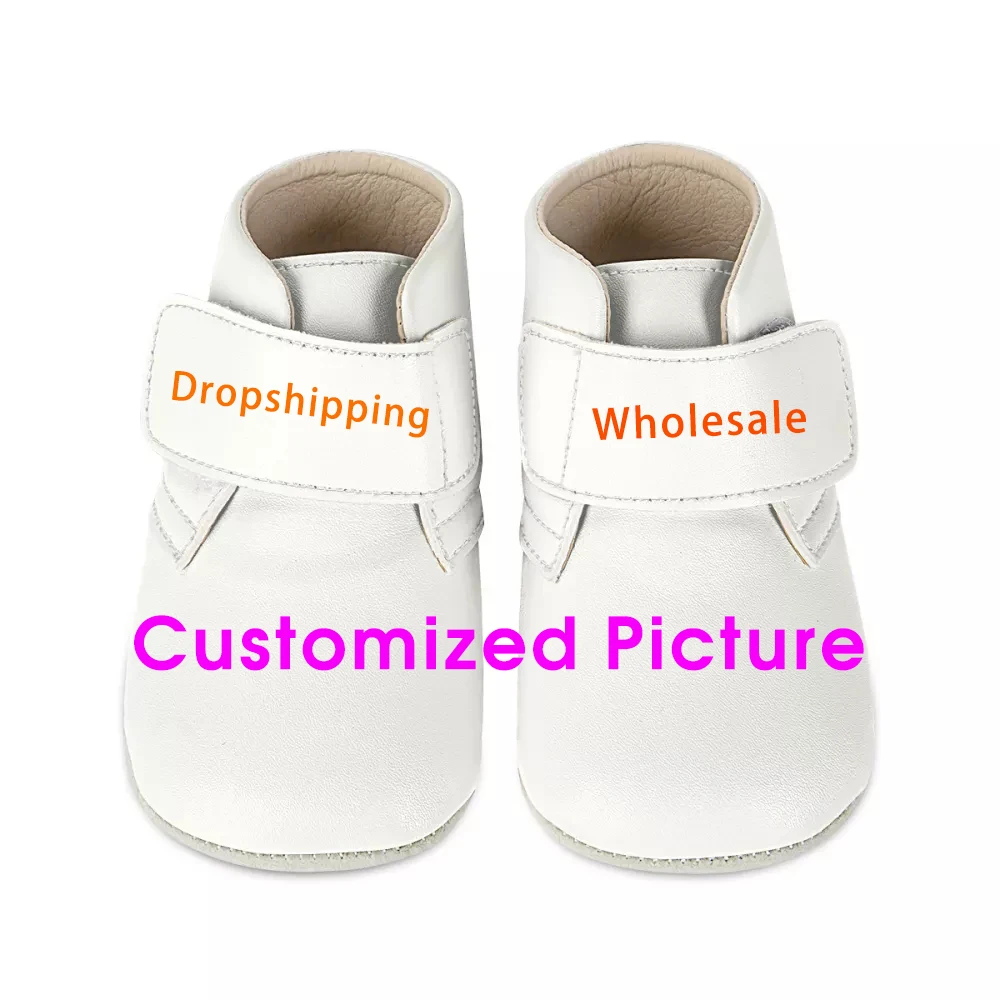 

Wholesale Custom Baby Shoes Girls DIY Image Logo Print Children Toddler Soft Sole Prewalker Casual Walking Flats Dropshipping