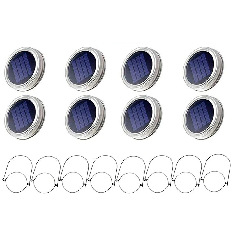 8 Pack Mason Jar Lights 30 LED Solar Fairy String Lids (Jars Not Included) Best for Decor Outdoor | Лампы и освещение