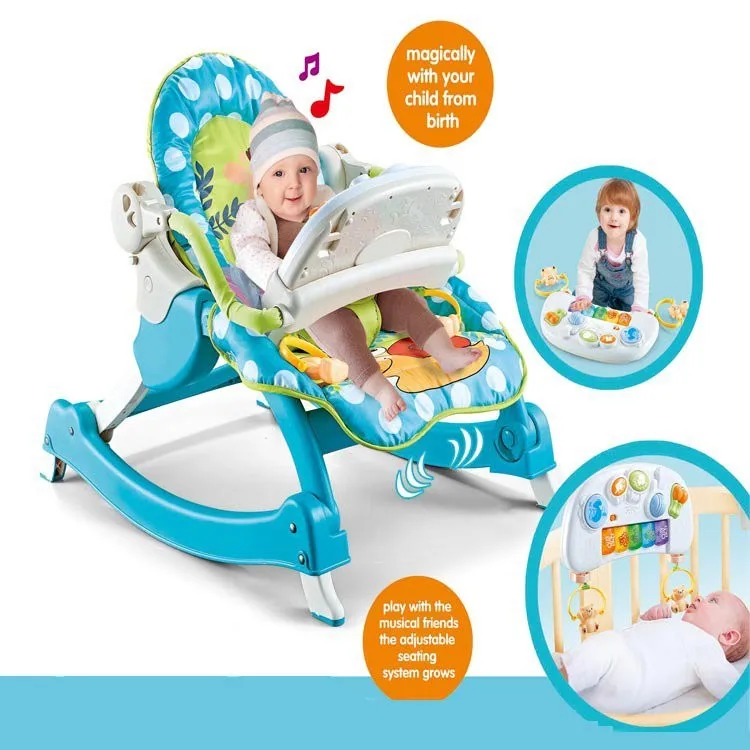 0-36 Months Baby Trollers Rocking Chair Music Comfortable Sleeping Toys Load 15kg Indoor For Newborn Kids Rockers 86x51x78cm