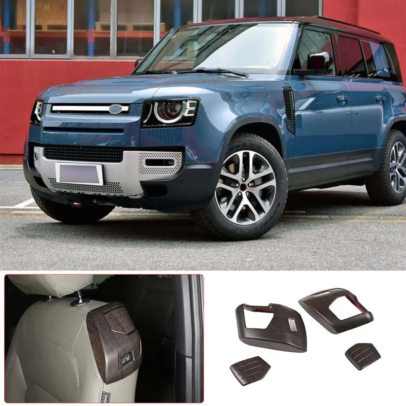 For 2020-2022 Land Rover Defender 90 ABS oak grain car front seat adjustment tipping switch decorative cover sticker accessories