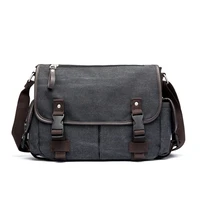 men vintage briefcase shoulder messenger bag canvas satchel crossbody bags a69c