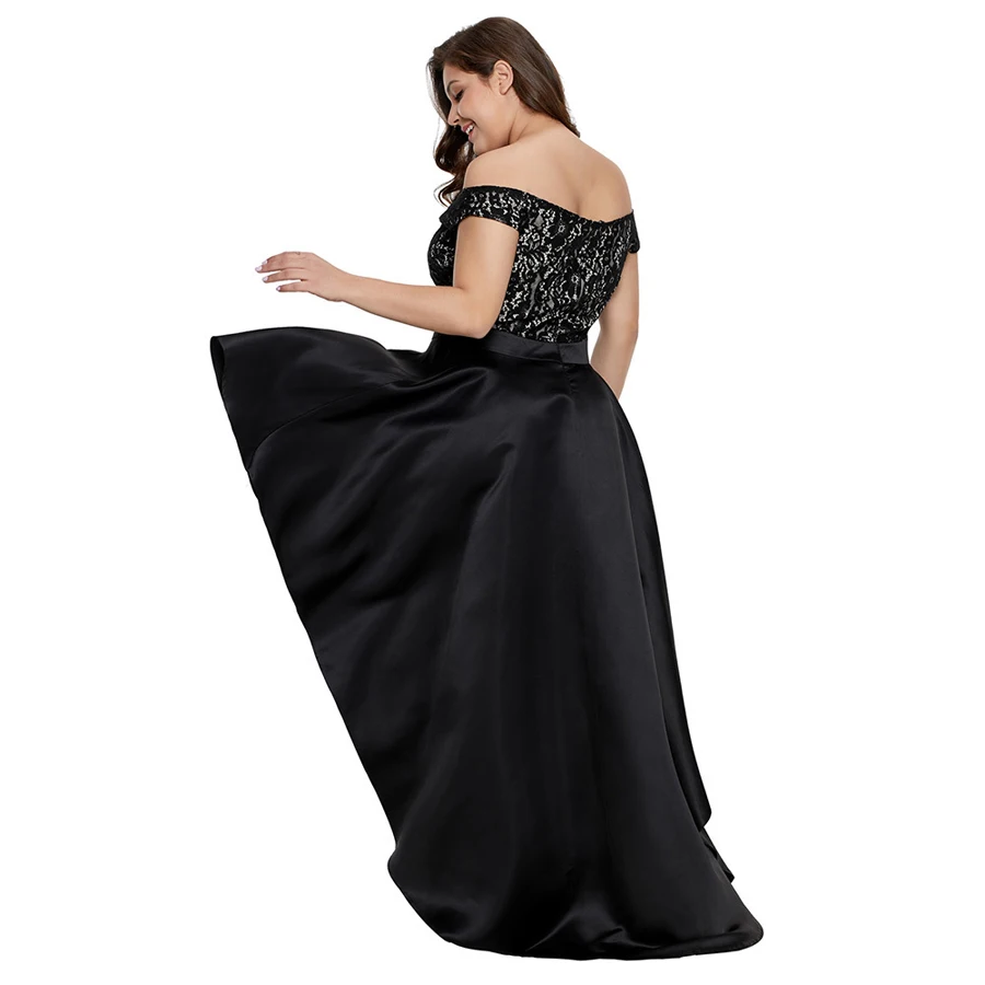 Женское вечернее платье с глубоким V образным вырезом черное элегантное коротким