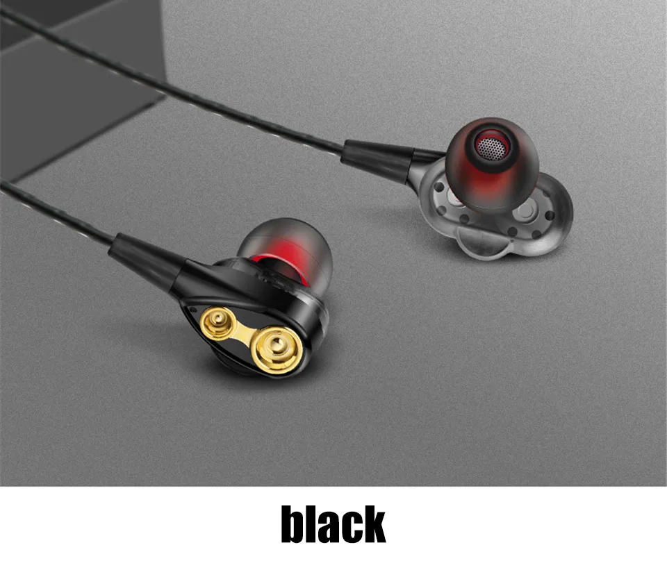 Black Проводные наушники-вкладыши, гарнитура, наушники с басами для iPhone, samsung, huawei, Xiaomi, 3,5 мм, Спортивная игровая гарнитура с микрофоном - Цвет: Black