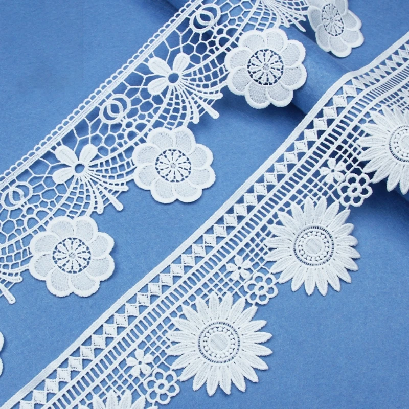 

10 yards White Lace Ribbon Woven Band Lace Wedding Supplies DIY Handmade Clothing Gift Wrapping Embroidered Type Lace lace trim