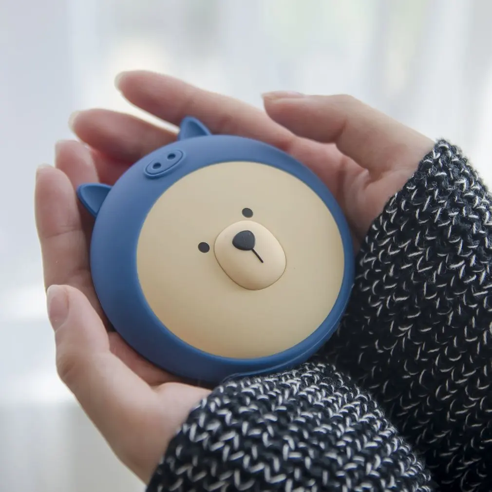 Креативный 2 в 1 грелка для рук Зарядка Po безводная usb зарядка Pebble Mobile power идеальный