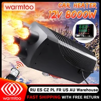 warmtoo car heater 8kw 12v air diesel heater parking heater with remote control lcd monitor for rv motorhome trailer truck boat