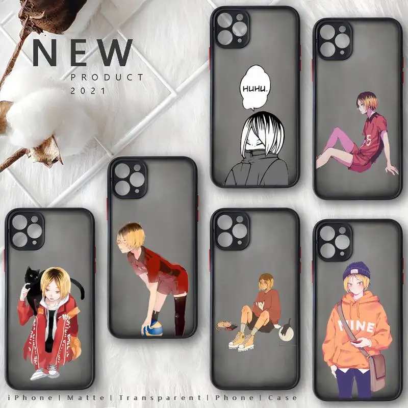 

Kenma Kozume of Haikyuu anime Phone Case matte transparent For iphone 7 8 11 12 13 plus mini x xs xr pro max cover