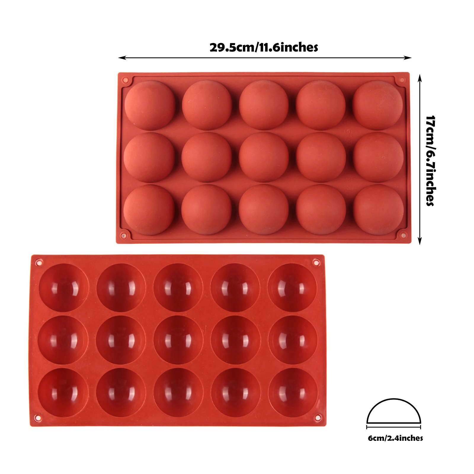 

Extra Large 5/15 Cavity Semi Sphere Silicone Mold Baking Mold For Making Chocolate Cake Jelly Dome Mousse Diy Cake Mould