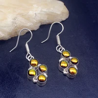 gemstonefactory big promotion 925 silver gorgeous unique dichroic glass women ladies gifts dangle drop earrings 20212387