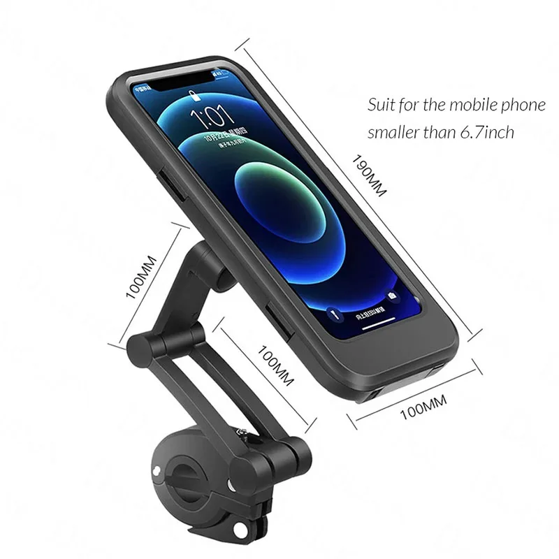 adjustable waterproof motorcycle bicycle phone holder bike handlebar magnet stand case mobile rotatable bracket bag gps mount free global shipping