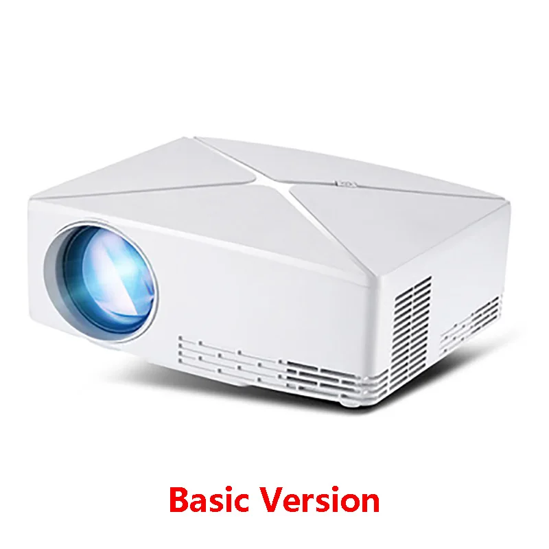 C80-White C80 HD мини-проектор 1280x720P видео проектор 3D проектор Поддержка 1080P HDMI VGA USB опционально C80UP Android WiFi Проектор - Цвет: C80-White