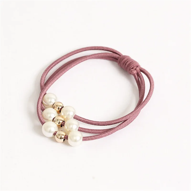 5 шт. жемчужные эластичные резинки для волос девочек | Красота и здоровье