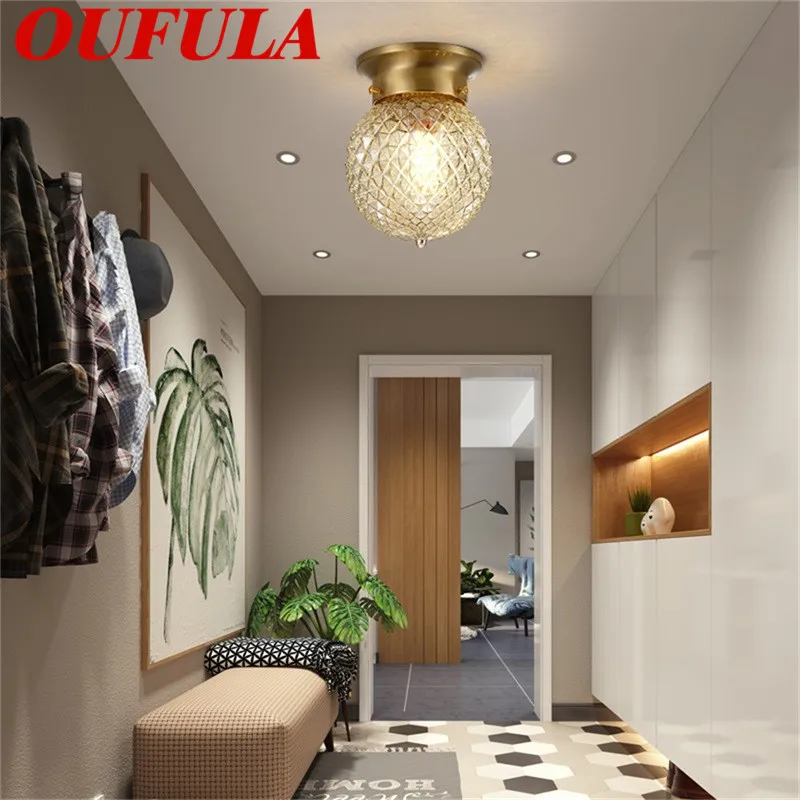 

OUFULA Brass Ceiling Lights Modern Home Creative Decoration For Home Hotel Porch Corridor Bedroom