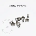Миниатюрный подшипник MR84ZZ, 10 шт., 4*8*3 (мм), бесплатная доставка, высокоскоростные металлические герметичные детали механического оборудования из хромированной стали