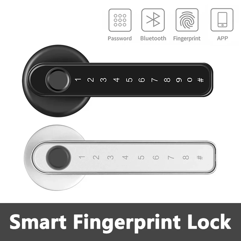 

Electric Fingerprint Lock App Bluetooth-compatible Remote Control Biometrics Password Code Door Lock With Mechanical Key Hot