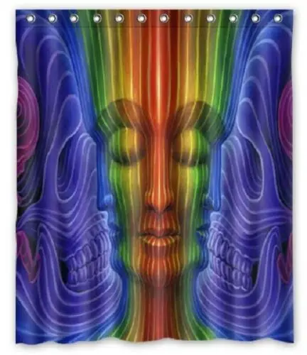 

Alex grey shower curtain Print for Bathroom