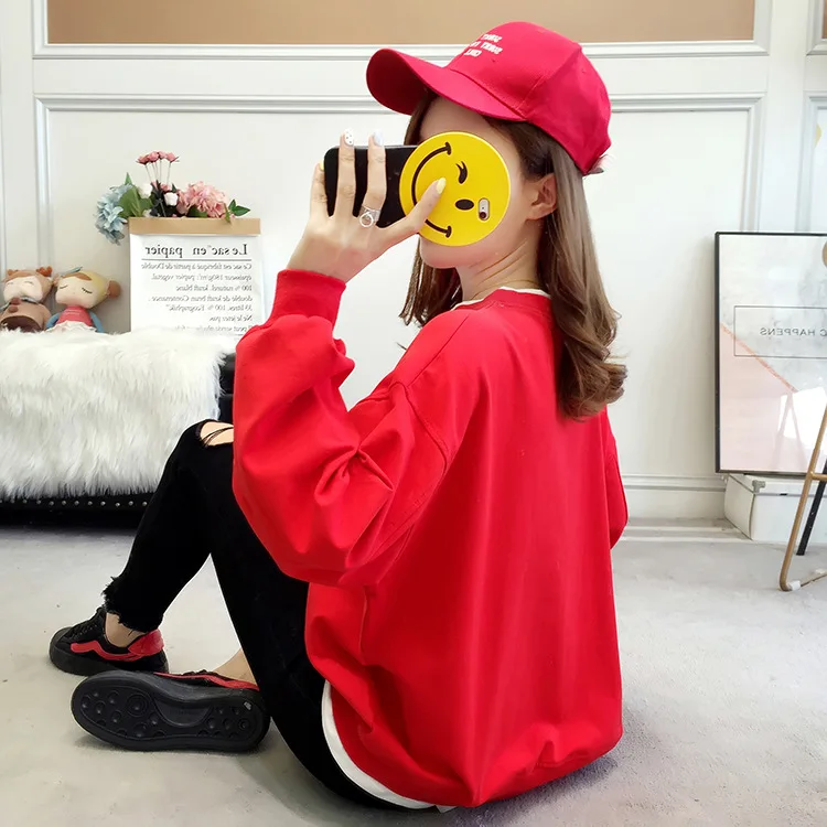 Пуловер с ремешками блузка Топ для женщин толстовки Модные Цветные свитера