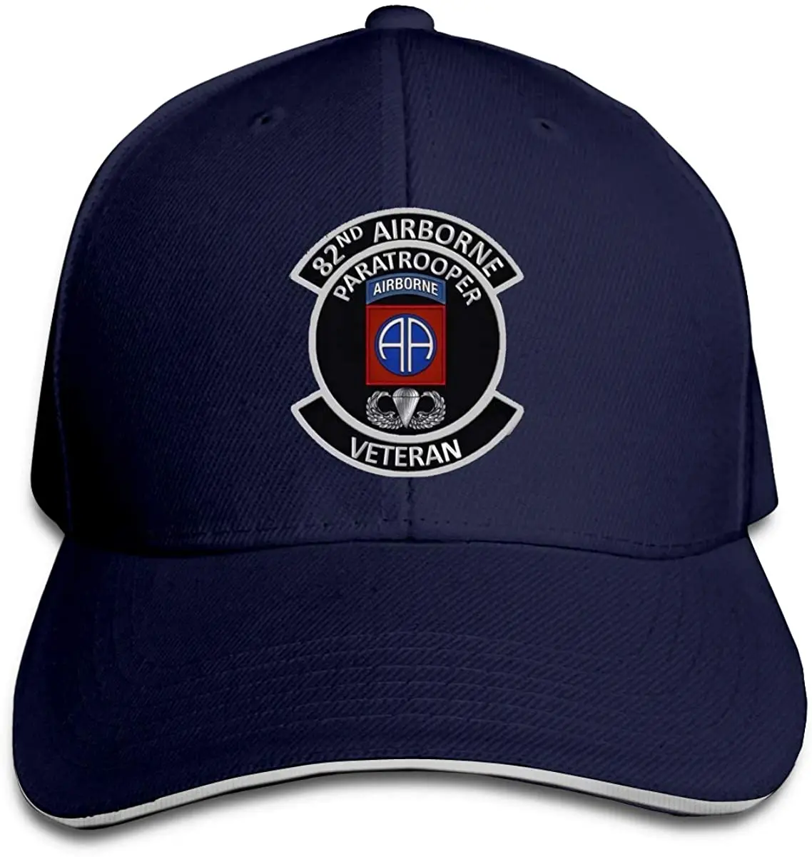 

82nd Airborne Paratrooper Veteran Baseball Caps Sandwich Caps