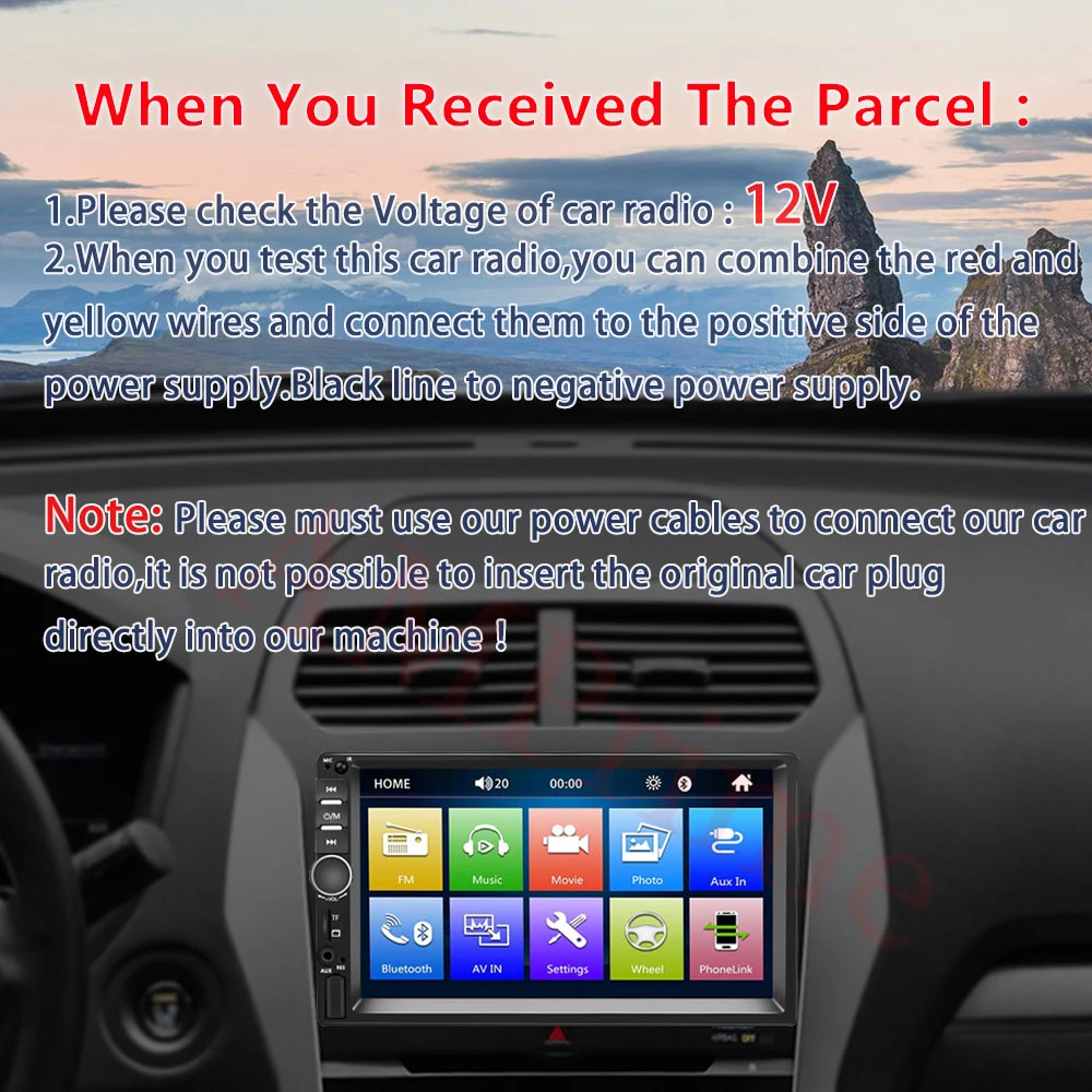 AMPrime 2 Din автомагнитола в тире 2din " Авторадио USB AUX FM мультимедийный плеер Поддержка Зеркало Ссылка камера HD аудио стерео 7018B