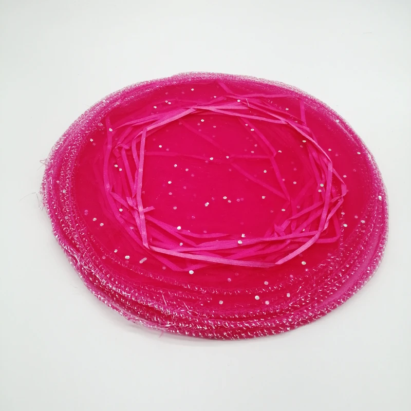 100 шт. круглых подарочных пакетов из органзы ruihaoyu 26-35-40 см