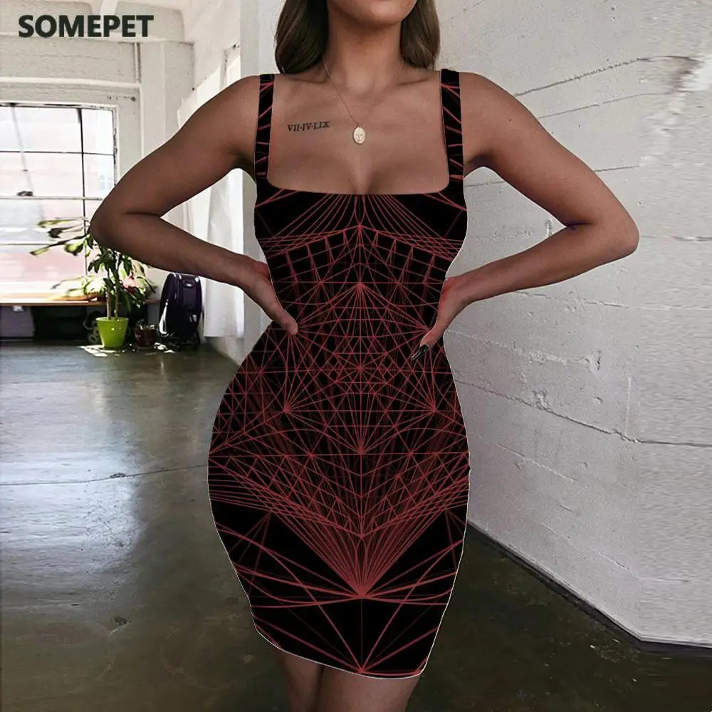 

Женское платье в стиле бохо, облегающее мини-платье