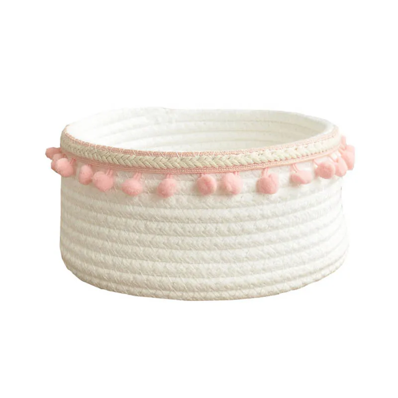 Ручная работа корзина для хранения из хлопчатобумажной веревки ключей коробка