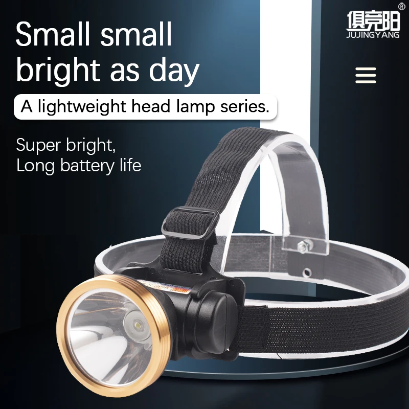 

JUJINGYANG Portable White LED USB Rechargeable ABS Plastic Headlamp