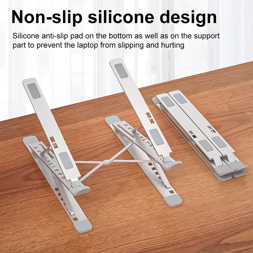 

Nieuwe Mc N8 Verstelbare Laptop Stand Aluminium Macbook Tablet Notebook Stand Tafel Cooling Pad Opvouwbare Laptop Houder