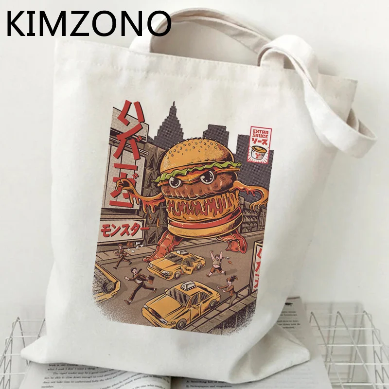 

Vaporwave the Great Wave shopping bag grocery bolsas de tela canvas bolsa shopper bolso bag shoping bolsa compra sac tissu